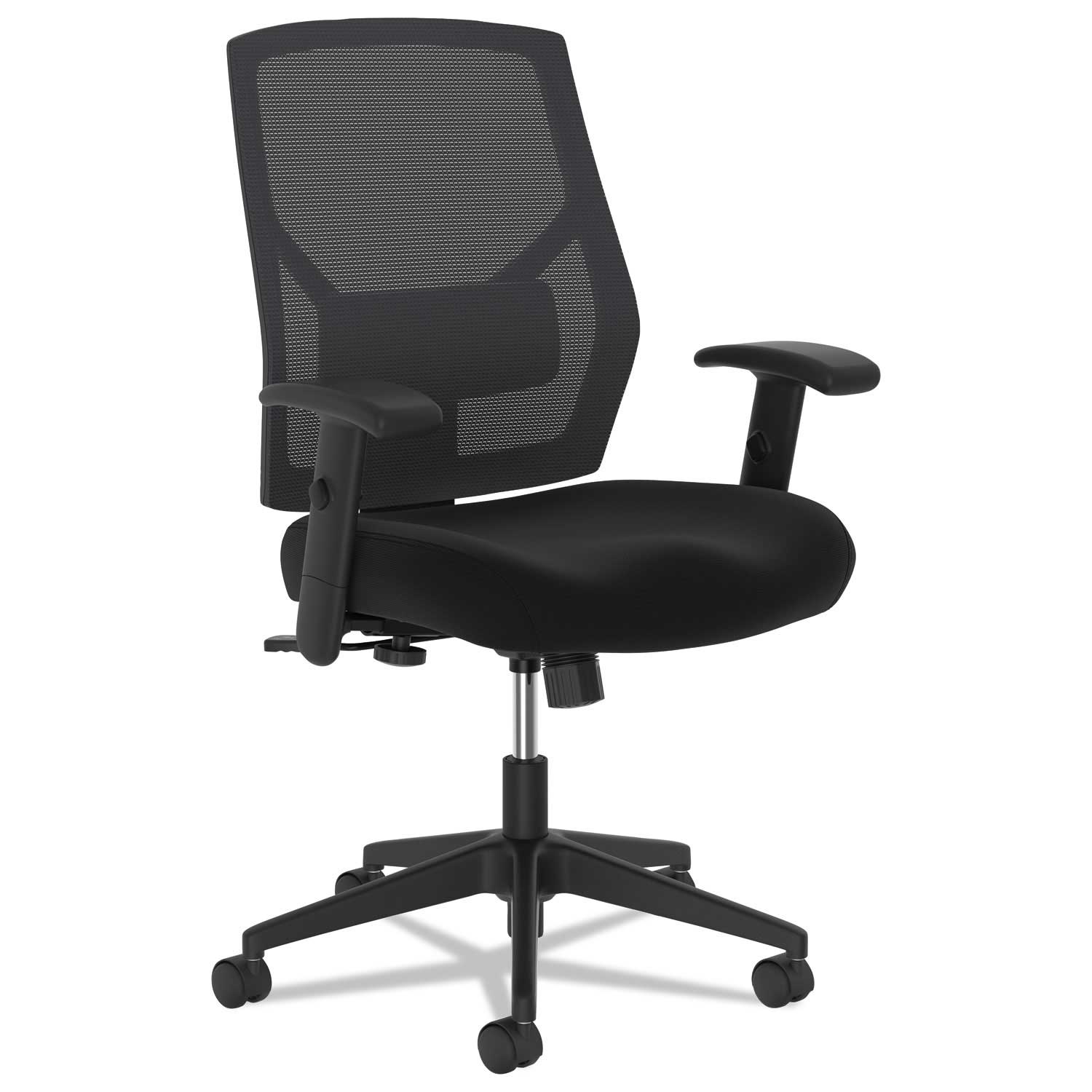 Hon Black Seat Black Back VL581 High Back Task Chair with Black Base, Supports up to 250 Pound