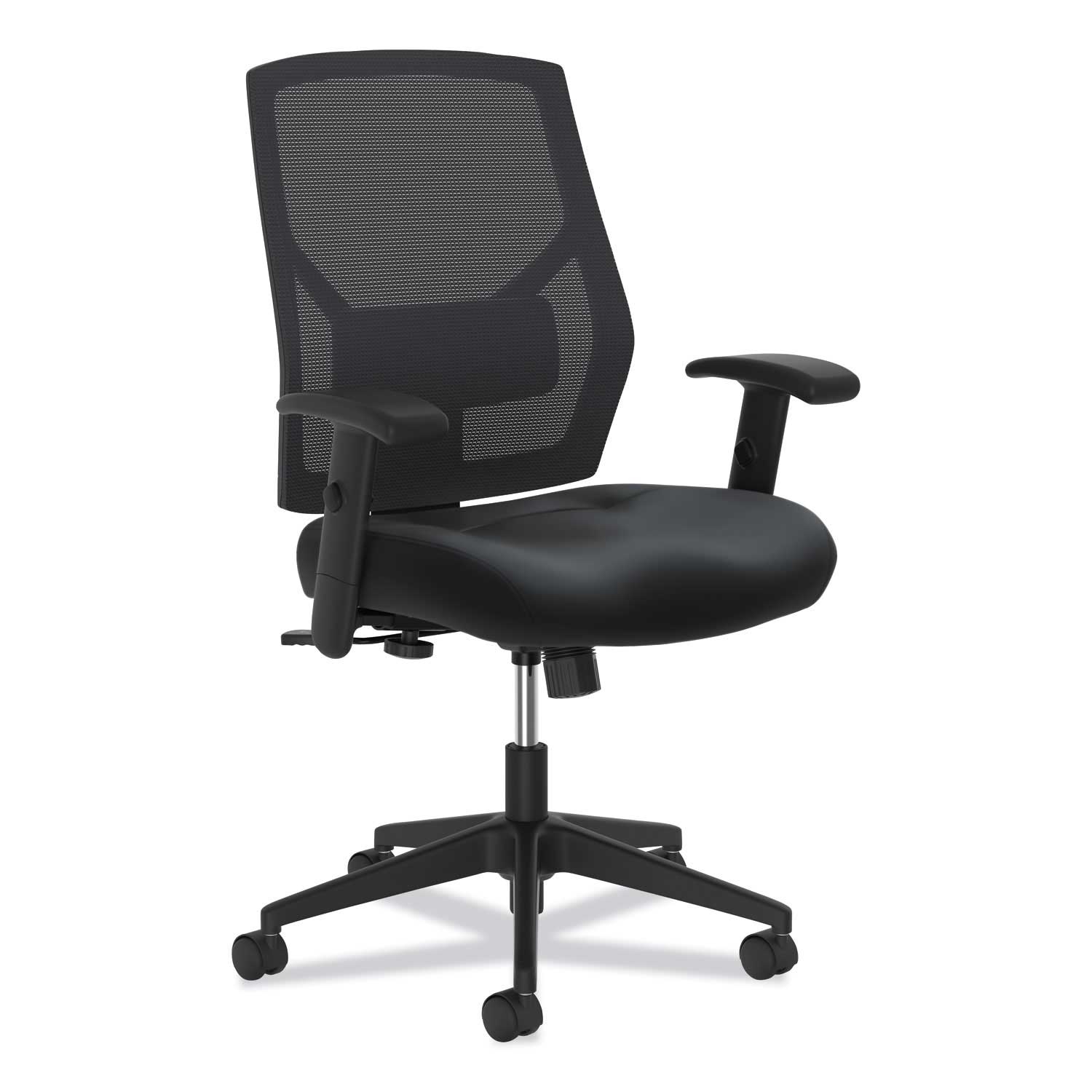 Hon Black Seat Black Back Crio High Back Task Chair with Black Base, Supports up to 250 Pound