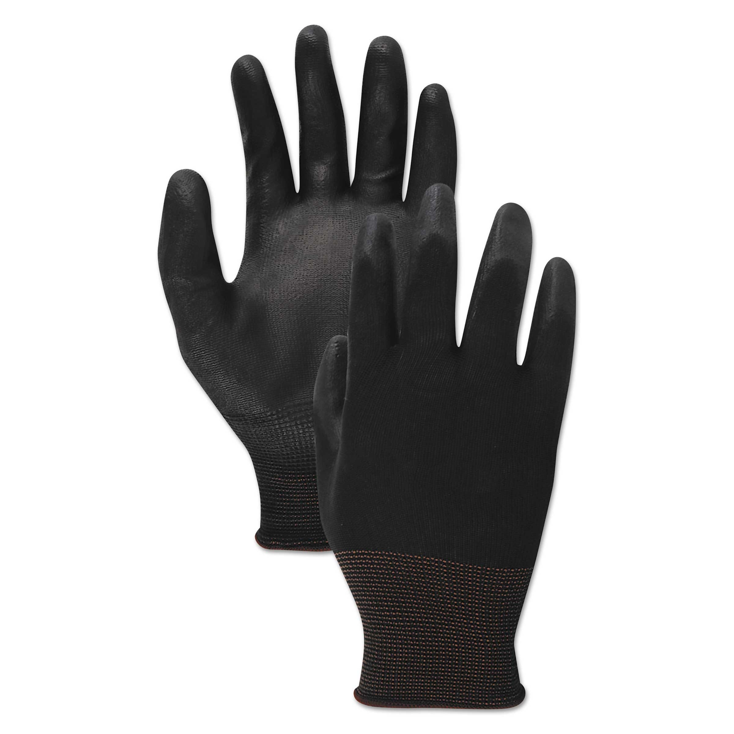 Boardwalk Size 8 Black Medium Salt and Pepper Palm Coated Cut Resistant HPPE Gloves -- 12 per case