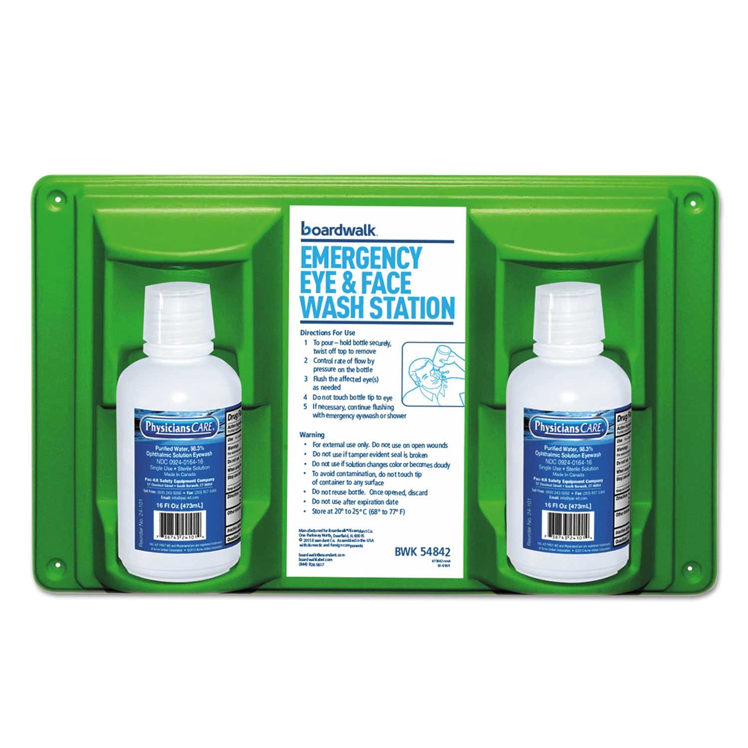 Boardwalk Emergency Eyewash Station, 16 Ounce Bottle -- 1 kit