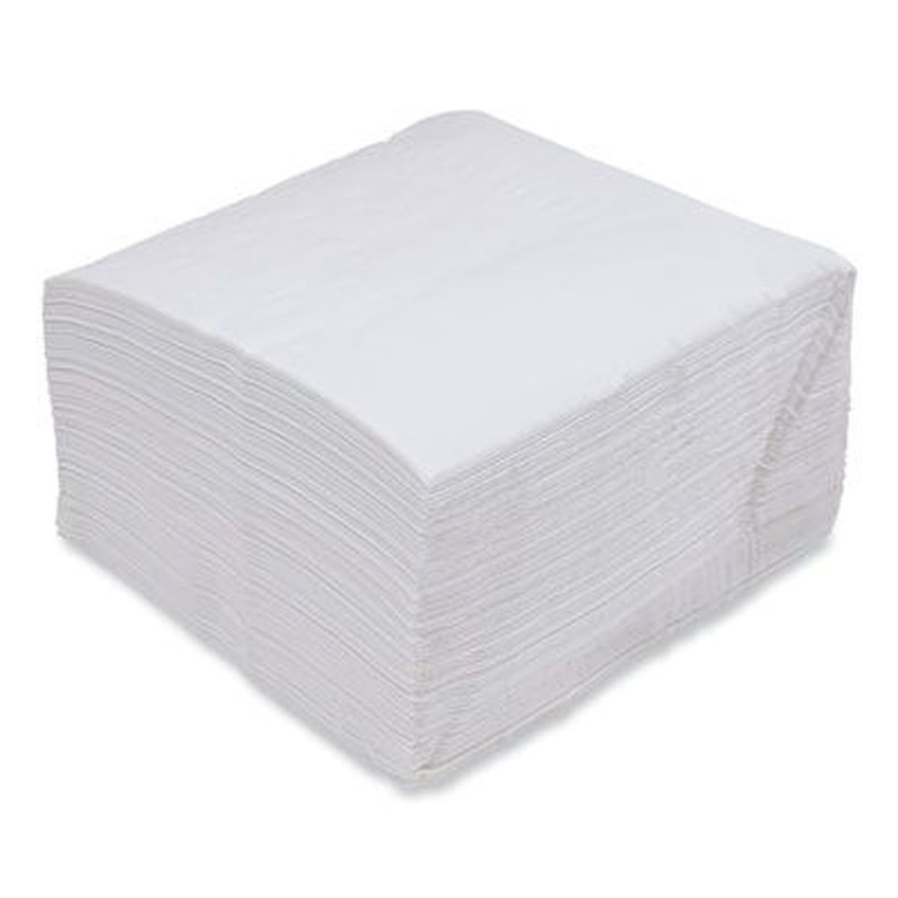 Boardwalk White 1 Ply Paper Dinner Napkin, 17 x 17 inch - 250 per pack -- 12 packs per case