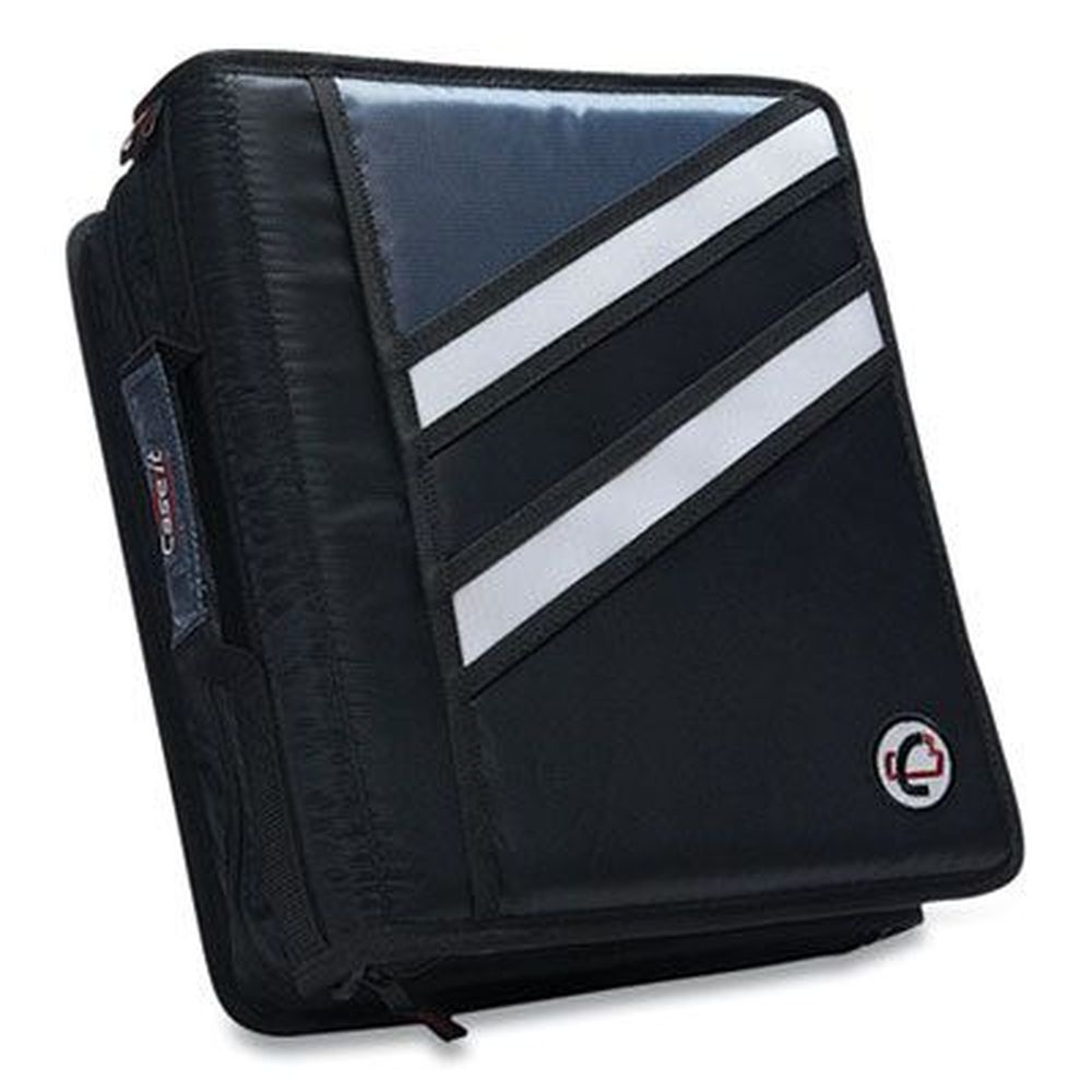 Case It Black/Gray Accents Z-System 2-In-1 Zipper Binder, 11 x 8.5 inch