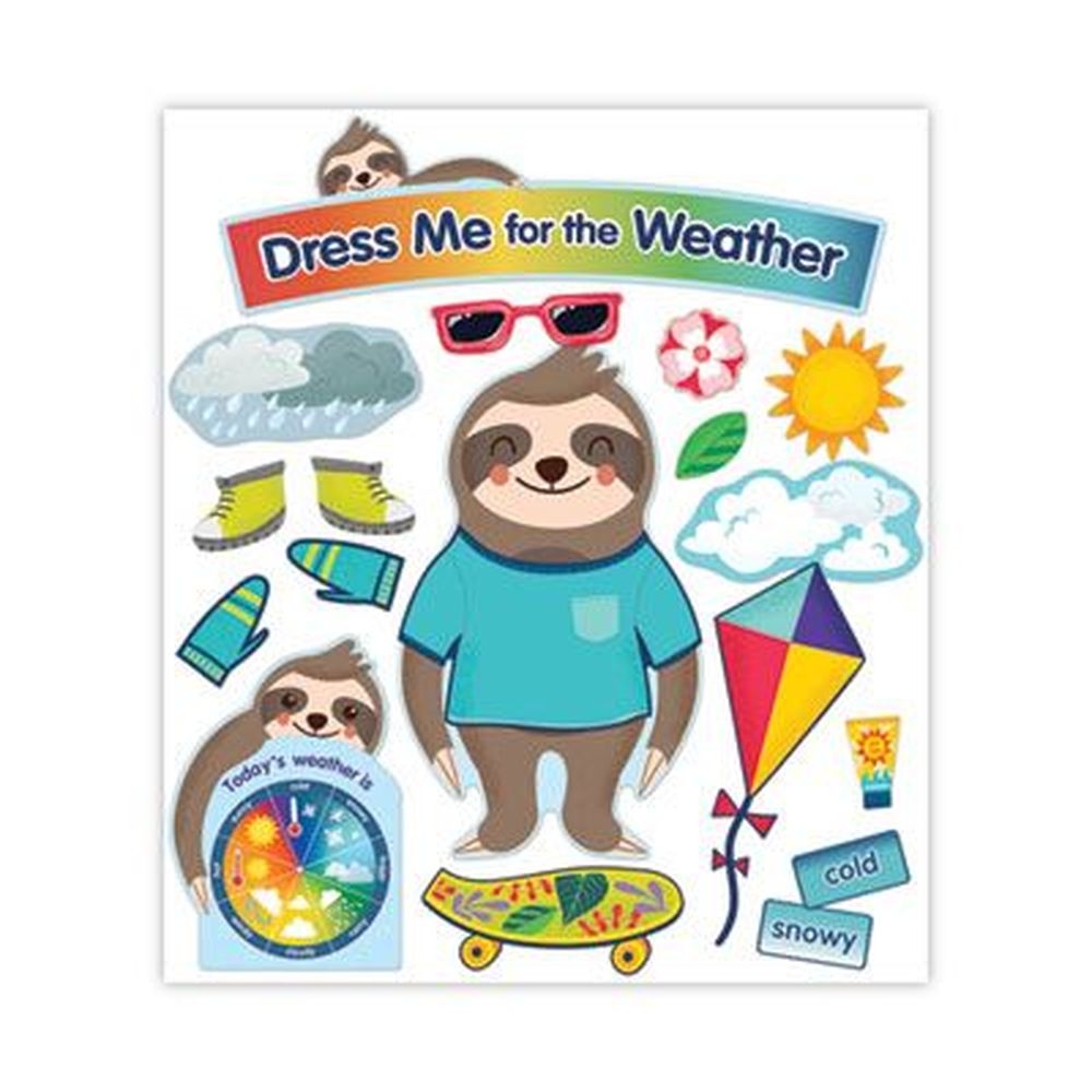 Carson-Dellosa Education 54 Pieces Dress Me for the Weather Curriculum Bulletin Board Set
