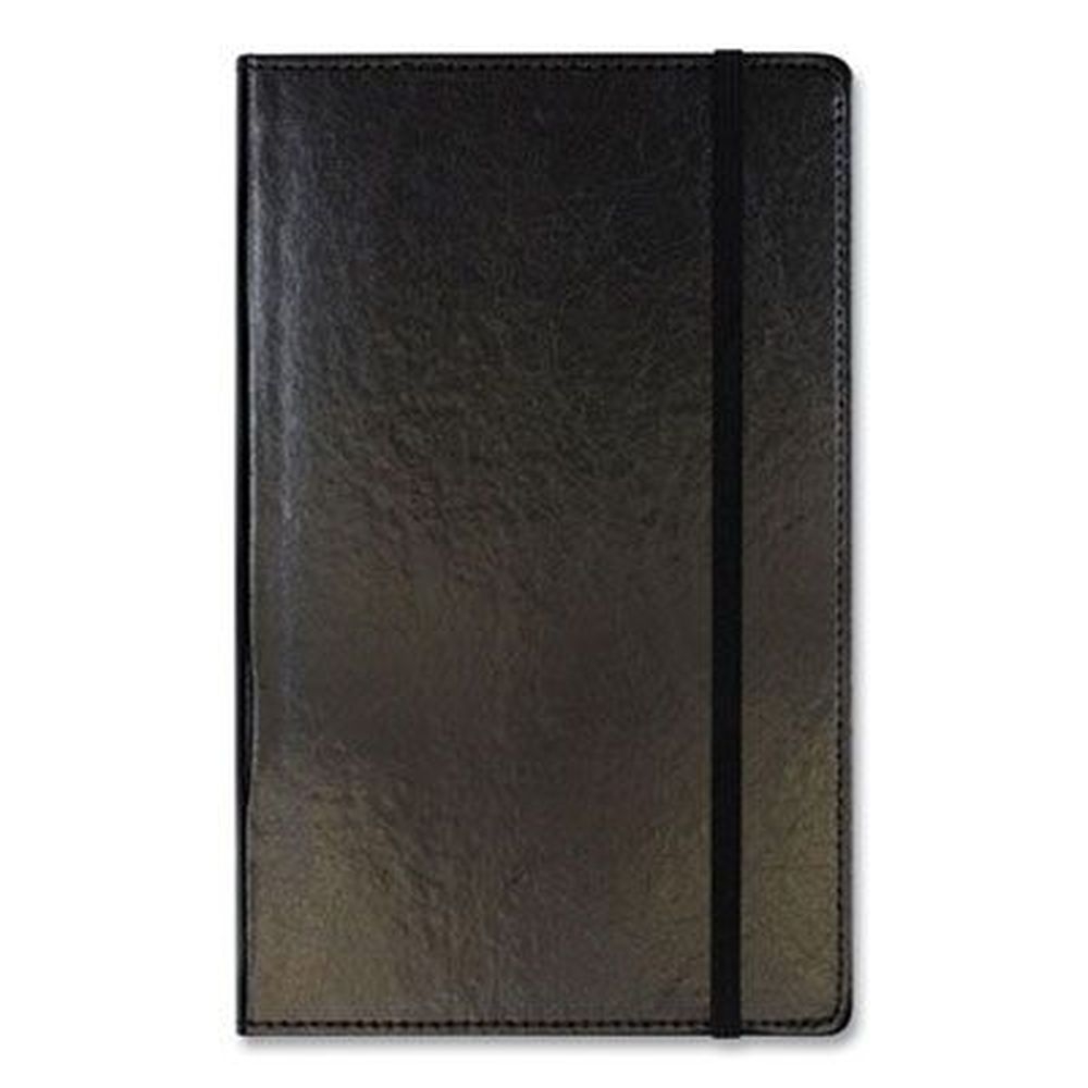 Markings by C.R. Gibson Narrow Rule 240 Sheets Bonded Leather Journal with Black Cover, 8.25 x 5 inch Sheet