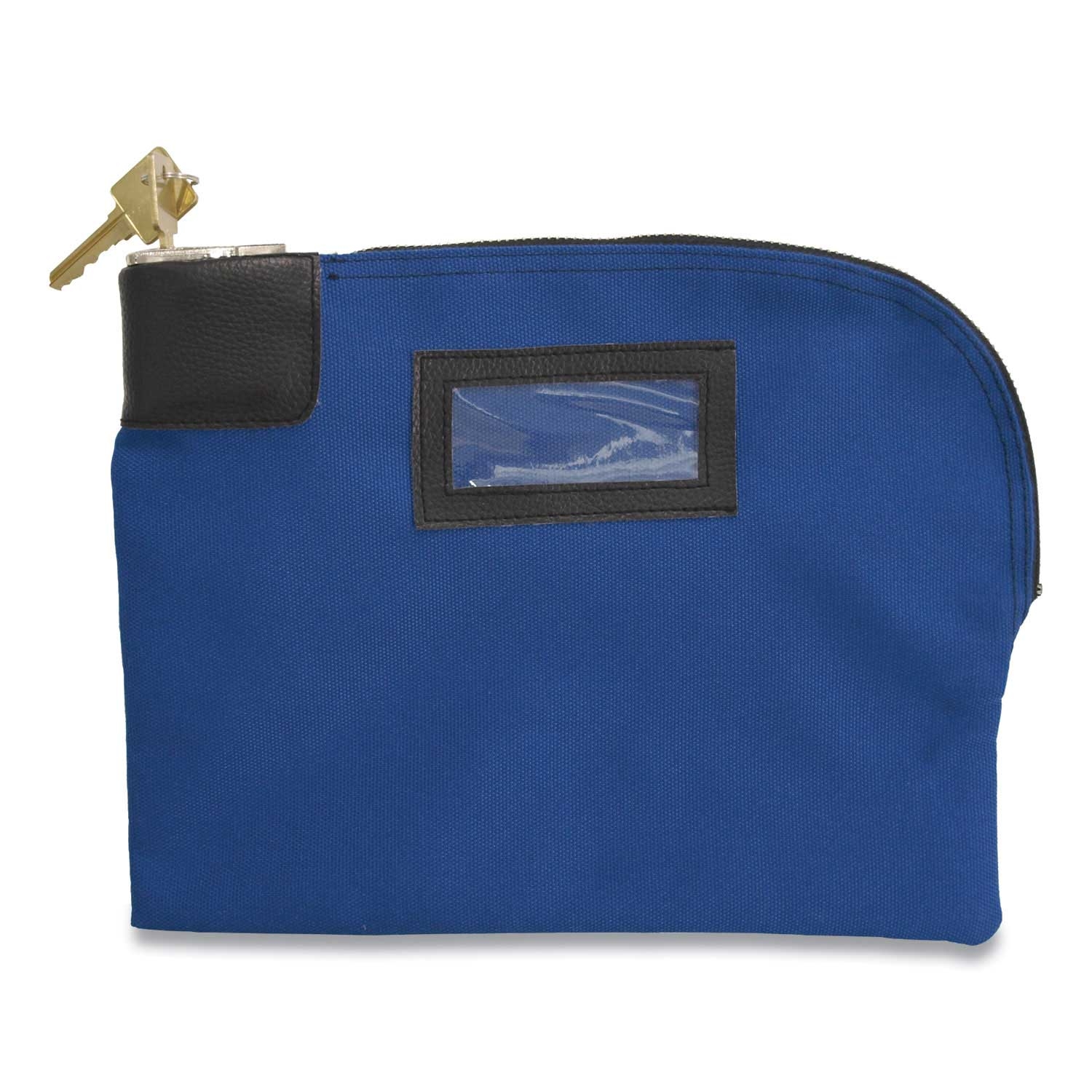 Controltek Locking Canvas Blue Fabric Deposit Bag, 8.5 x 11 x 1 inch