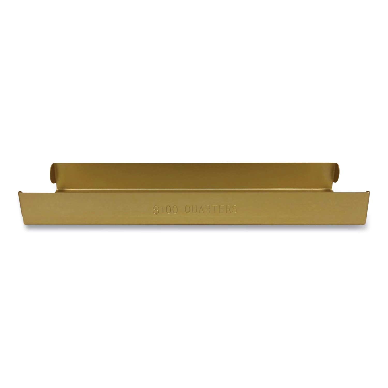 Controltek Metal Orange Quarters Stackable Coin Tray, 3.5 x 10 x 1.75 inch