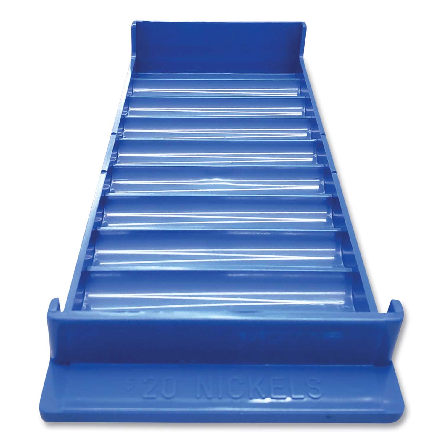 Controltek Blue 10 Compartment Stackable Plastic Coin Tray, 3.75 x 10.5 x 1.5 inch - 2 per pack -- 1 pack