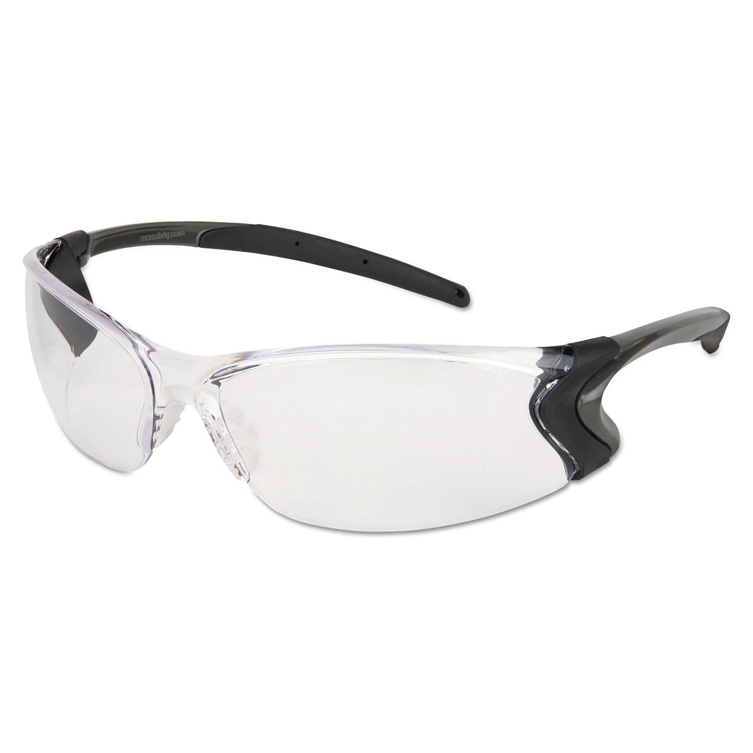 MCR Safety Clear Frame Polycarbonate Hard Coat Clear Lens Backdraft Glasses