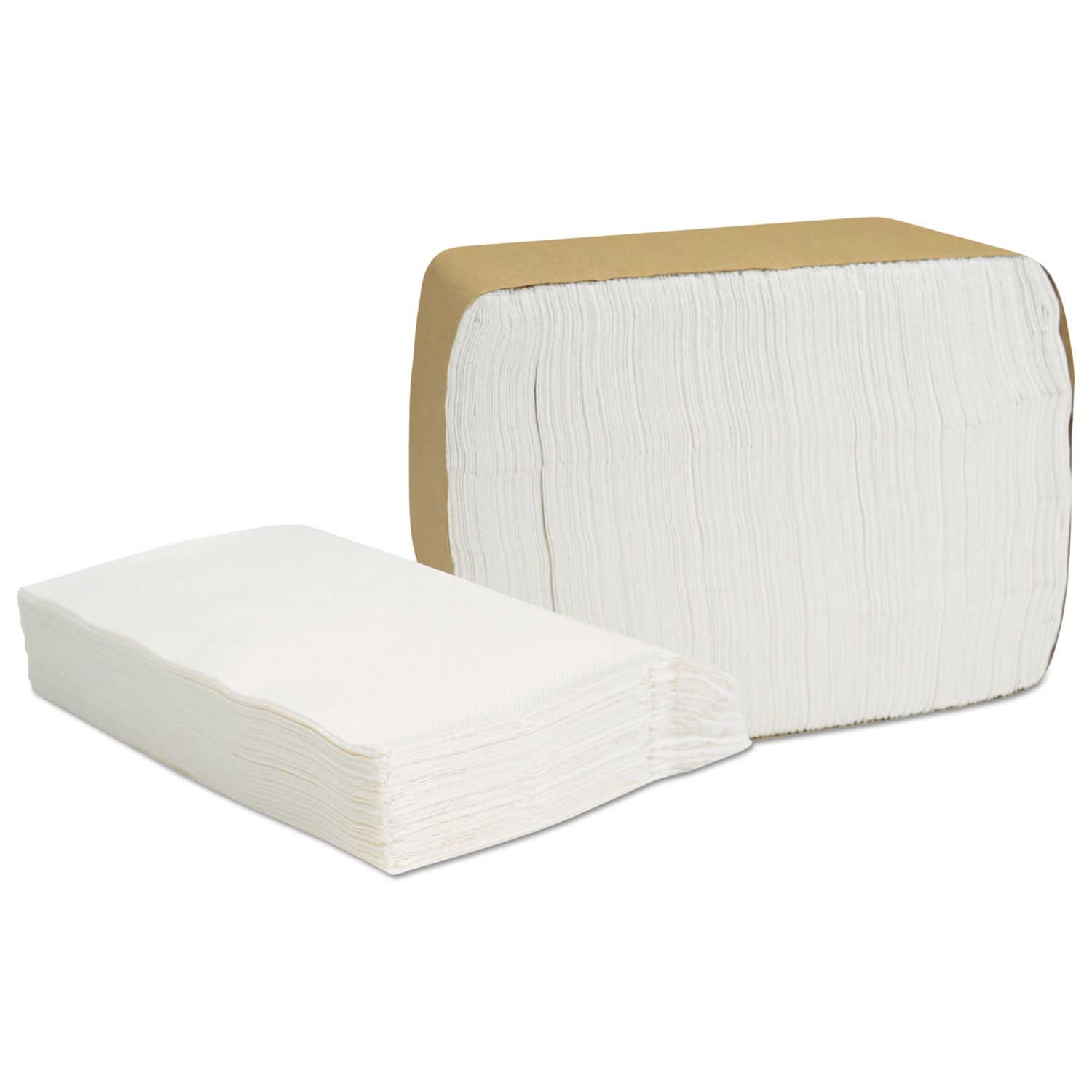 Cascades PRO Select White 1 Ply Full Fold II Napkin, 6 1/2 x 12 inch - 375 per pack -- 24 packs per case