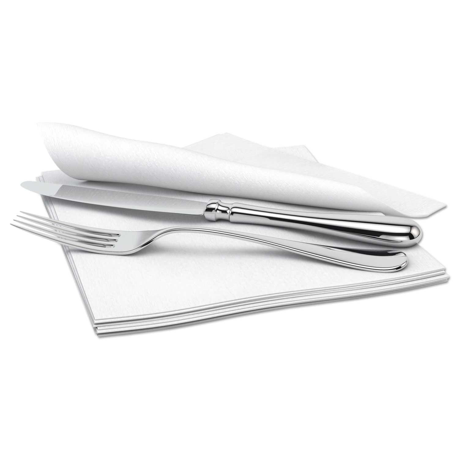 Cascades PRO Signature White 1 Ply Airlaid Dinner Napkin/Guest Hand Towel, 15 x 16.5 inch -- 1000 per case