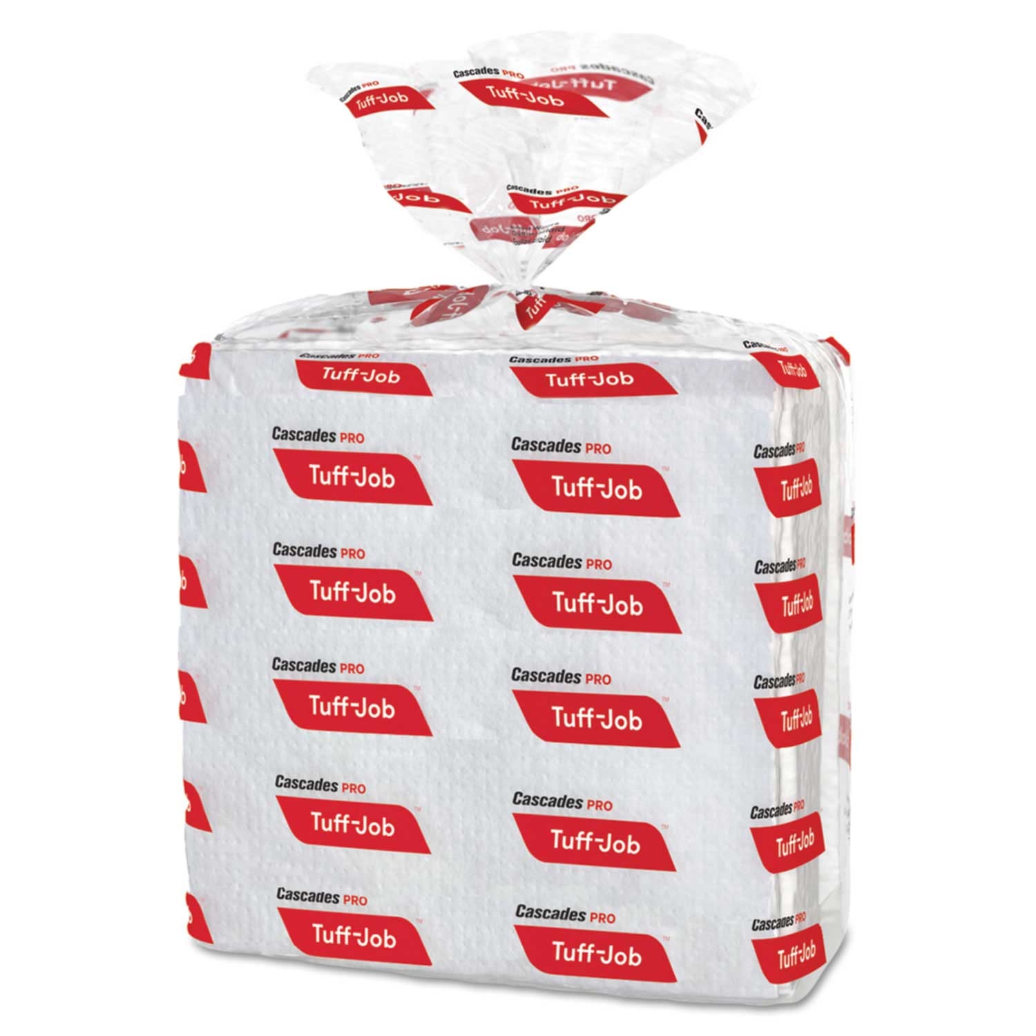 Cascades PRO Tuff Job White Medium Weight Airlaid Wiper, 12 x 13 inch - 50 per pack -- 16 packs per case