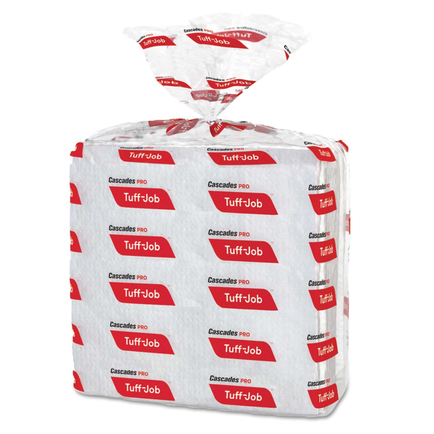 Cascades PRO Tuff Job S600 White 1/4 Fold High Performance Wiper, 12 x 13 inch - 50 per pack -- 18 packs per case