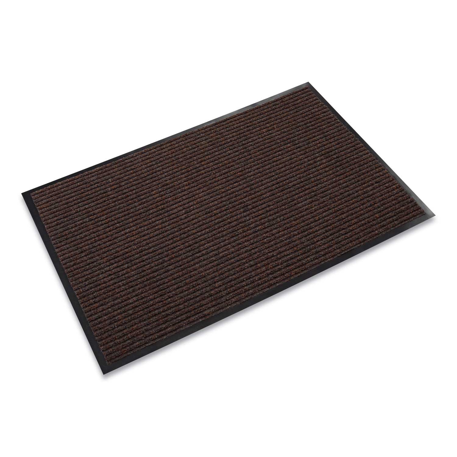 Crown Polypropylene Brown Needle Rib Scraper and Wiper Mat, 48 x 72 inch