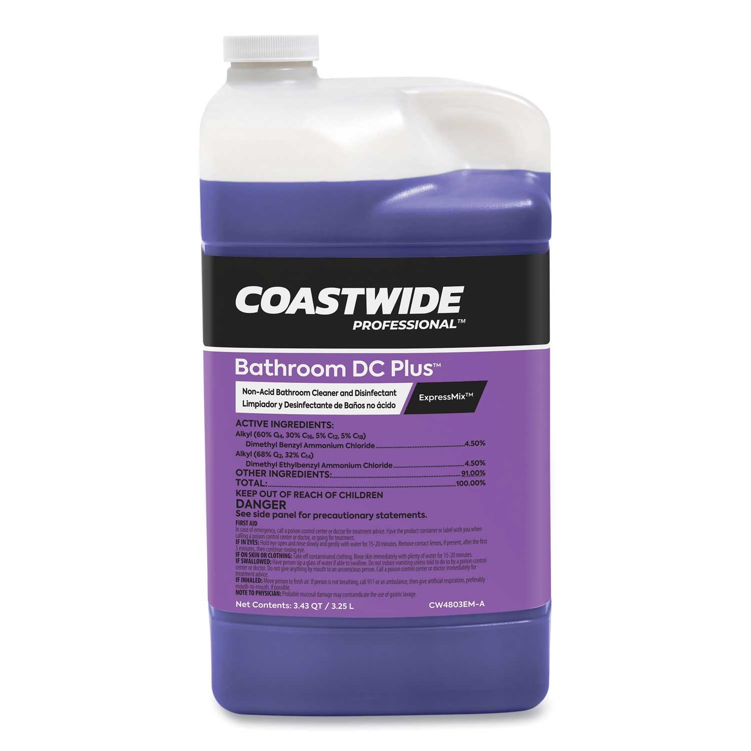 Coastwide Professional Fresh Scent Bathroom DC Plus Cleaner and Disinfectant Concentrate for ExpressMix, 110 Ounce Bottle -- 2 per case