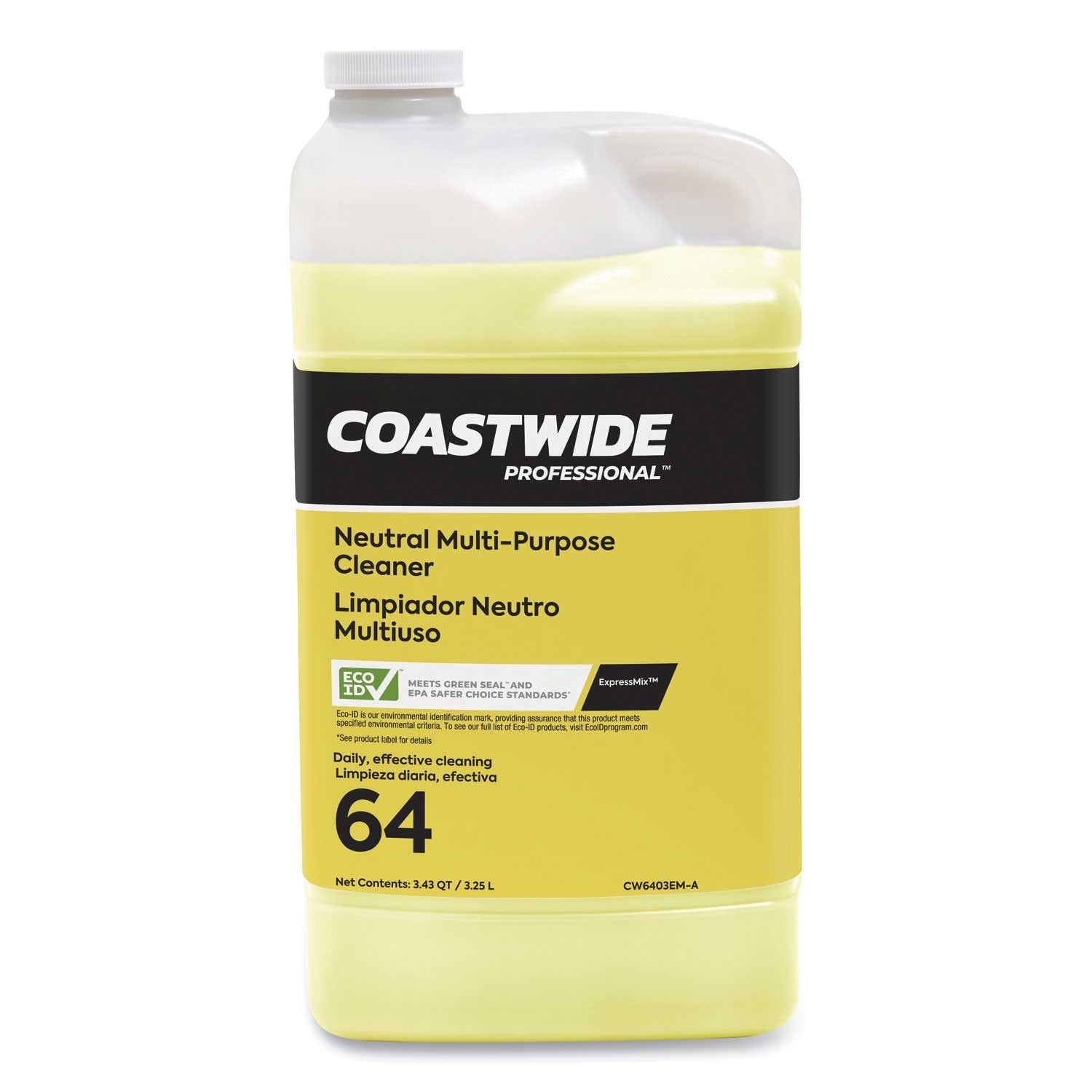 Coastwide Professional Citrus Scent Neutral Multi Purpose Cleaner 64 Eco ID Concentrate for EasyConnect System, 101 Ounce Bottle -- 2 per case