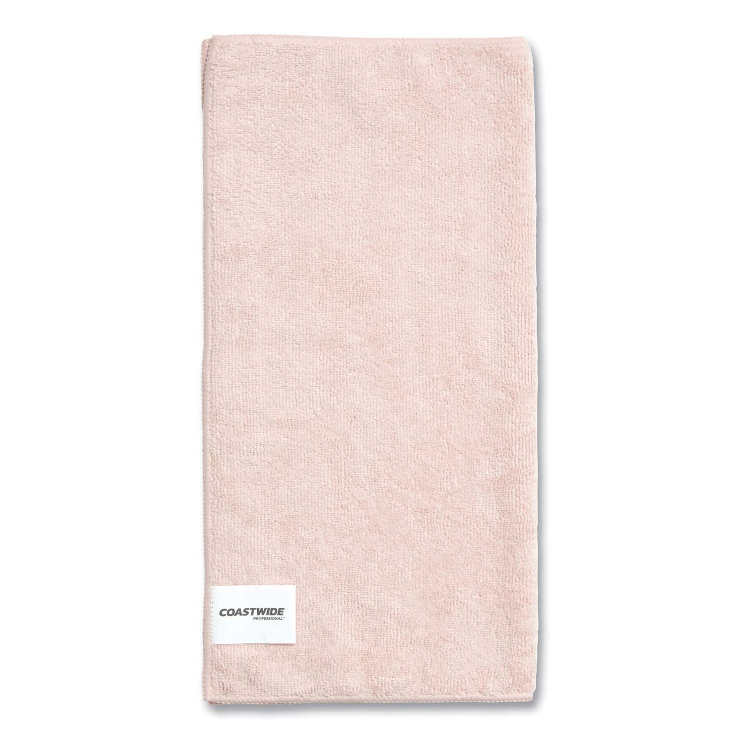 Coastwide Professional Pink Microfiber Wiper, 15.75 x 15.75 inch - 12 per pack -- 1 pack