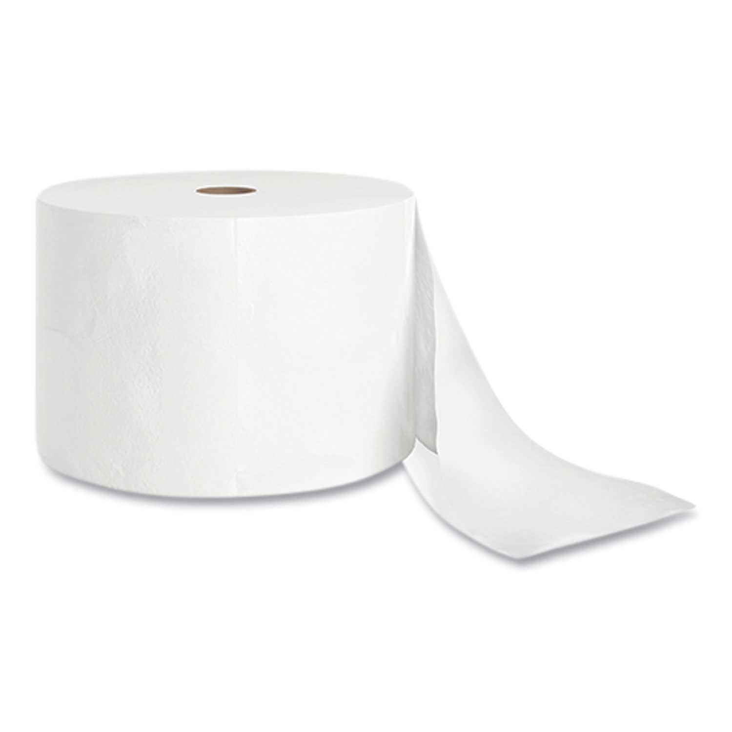Coastwide Professional White J-Series Septic Safe One Ply Small Core Bath Tissue, 4 x 4 inch - 3000 per roll -- 18 rolls per case