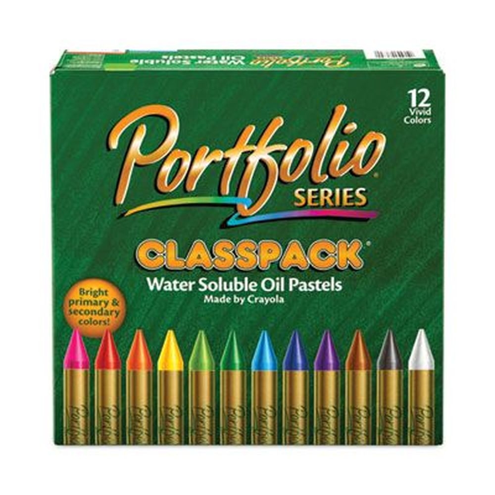 Crayola 12 Assorted Colors Portfolio Series Oil Pastels -- 300 per case