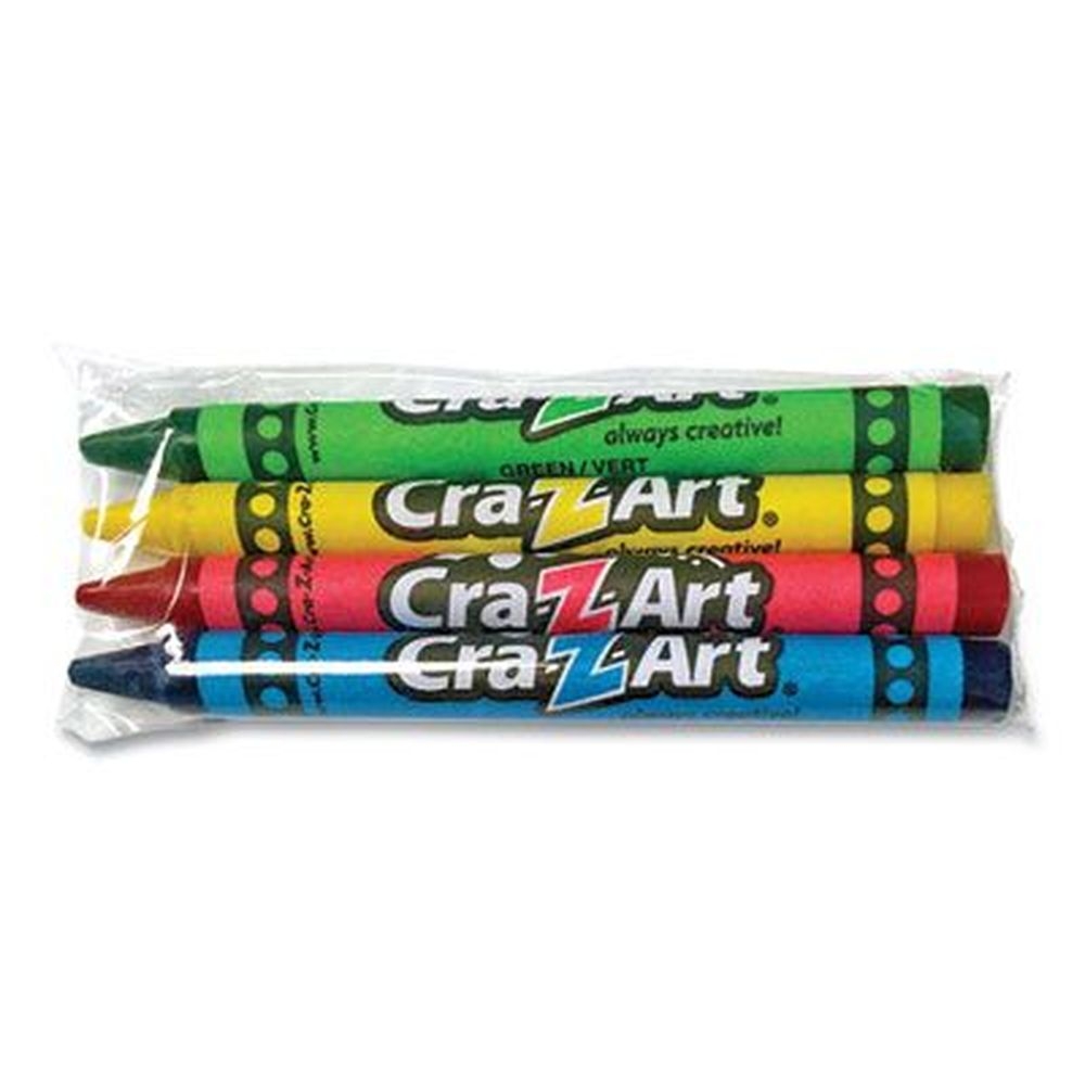 Cra-Z-Art 4 Assorted Washable Crayons -- 4 per pack
