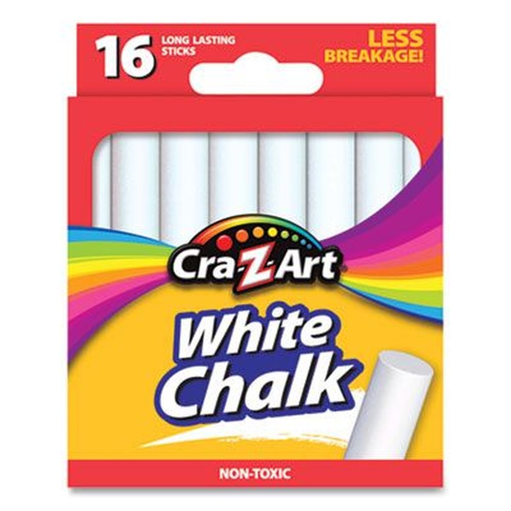Cra-Z-Art White Chalk -- 16 per pack
