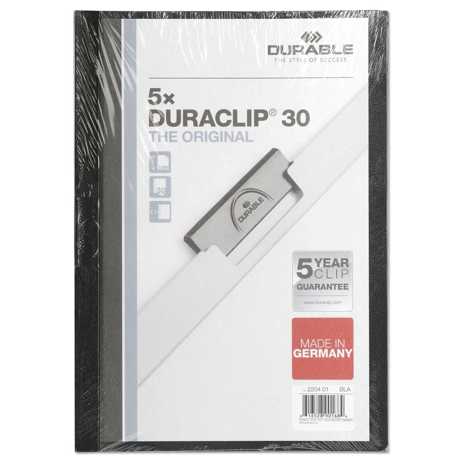 Durable Duraclip Clear Report Cover, 8 9/10 X 11 1/5 inch -- 5 per case