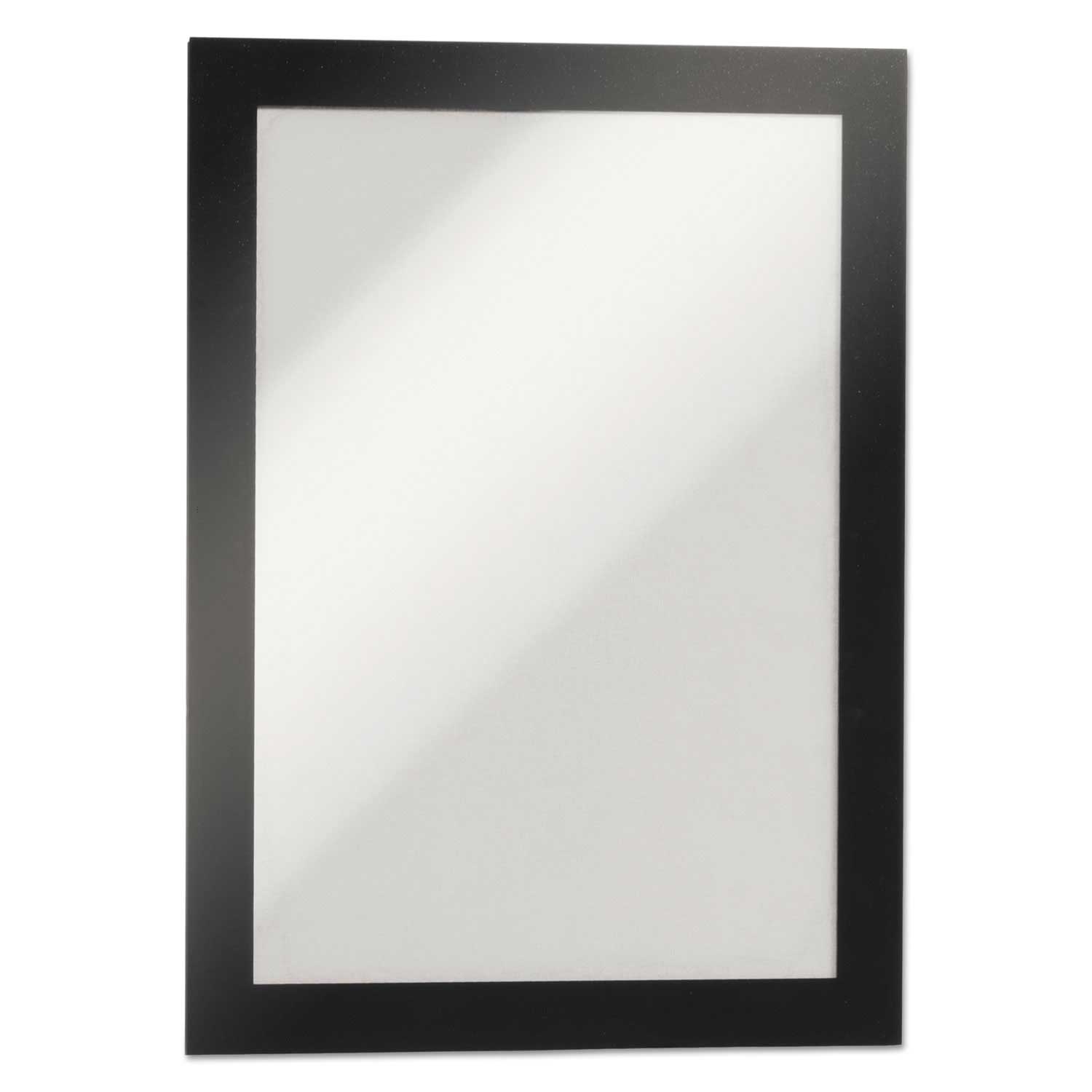 Durable Duraframe PVC Rectangular Black Frame Sign Holder for 5 1/2 x 8 1/2 inch Insert -- 2 per case
