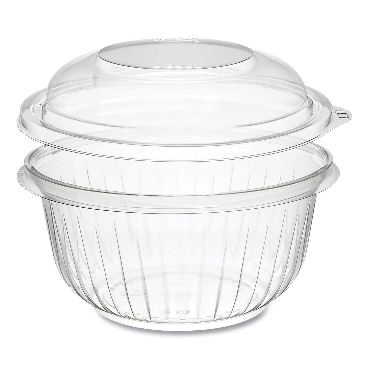 Dart PresentaBowls Oriented Polystyrene Clear Bowl with Dome Lid, 16 Ounce -- 252 per case