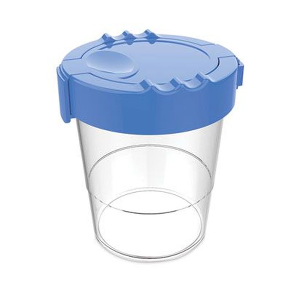 deflecto Blue Antimicrobial No Spill Paint Cup, 3.46 x 3.93 inch