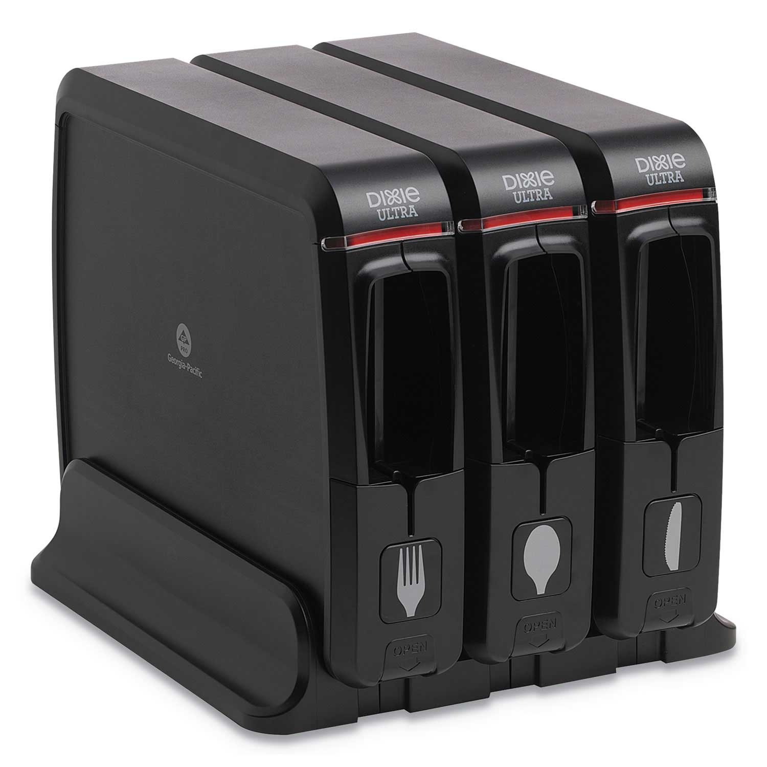 Dixie Ultra Smartstock Series W Black Wrapped Cutlery Dispenser, 12.44 x 11.17 x 10 1/2 inch