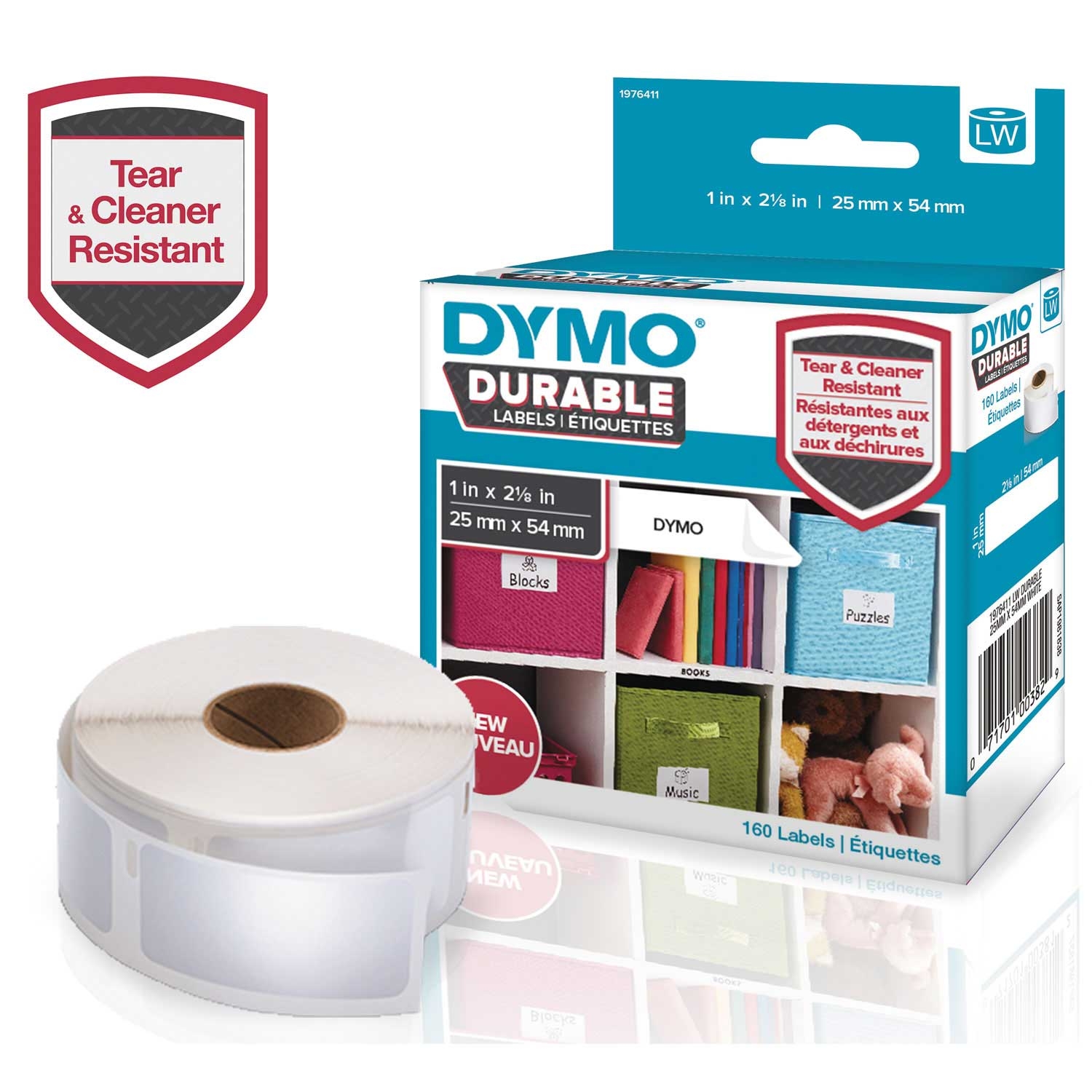 DYMO LW Durable Multi-Purpose Label, 1 x 2.12 inch - 160 per roll