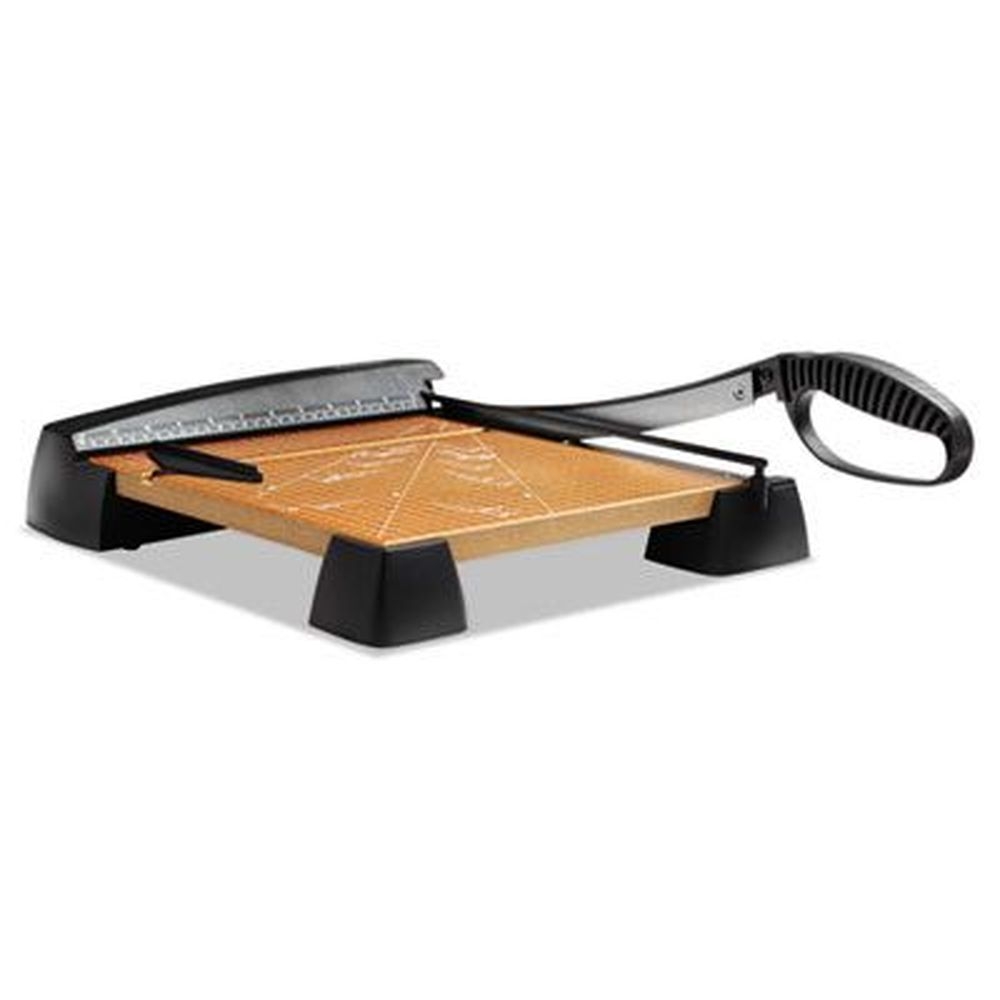 X-ACTO Heavy-Duty Wood Base 12-Sheets Guillotine Trimmer, 12 x 12 inch