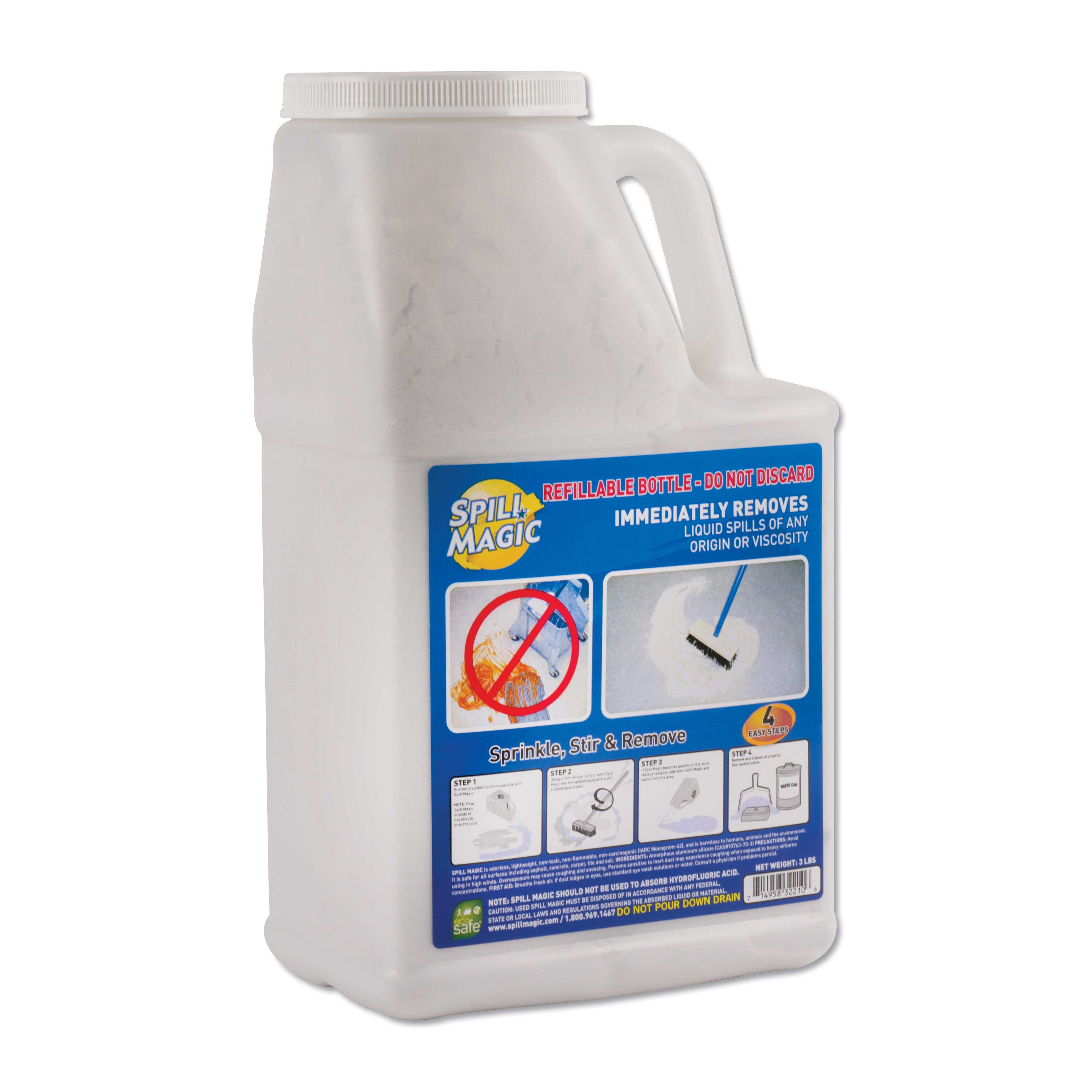 Spill Magic All-Purpose Spill Clean Up Absorbent Powder, 3 Pound Bottle