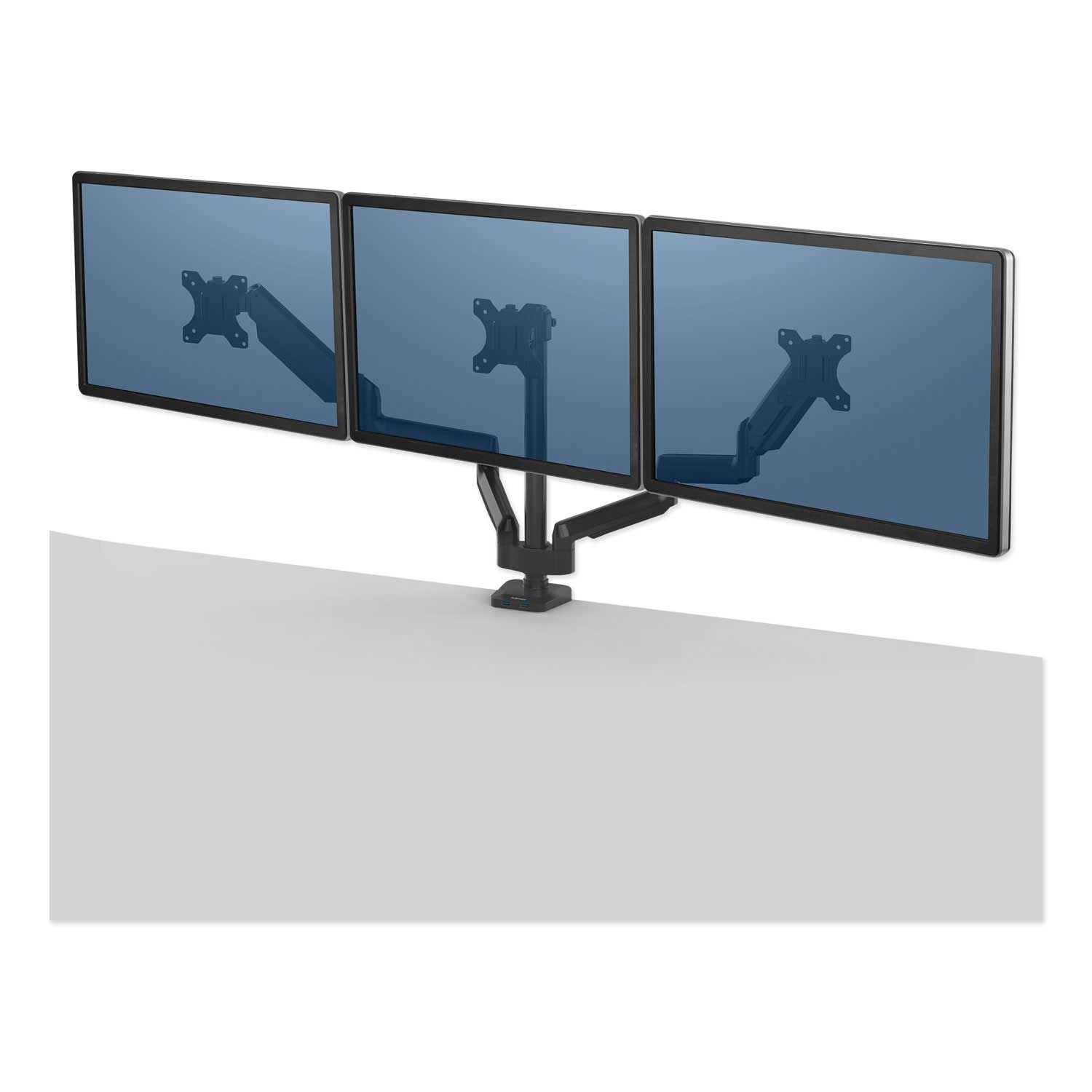 Fellowes Black Platinum Series Triple Monitor Arm for 27 inch Monitors