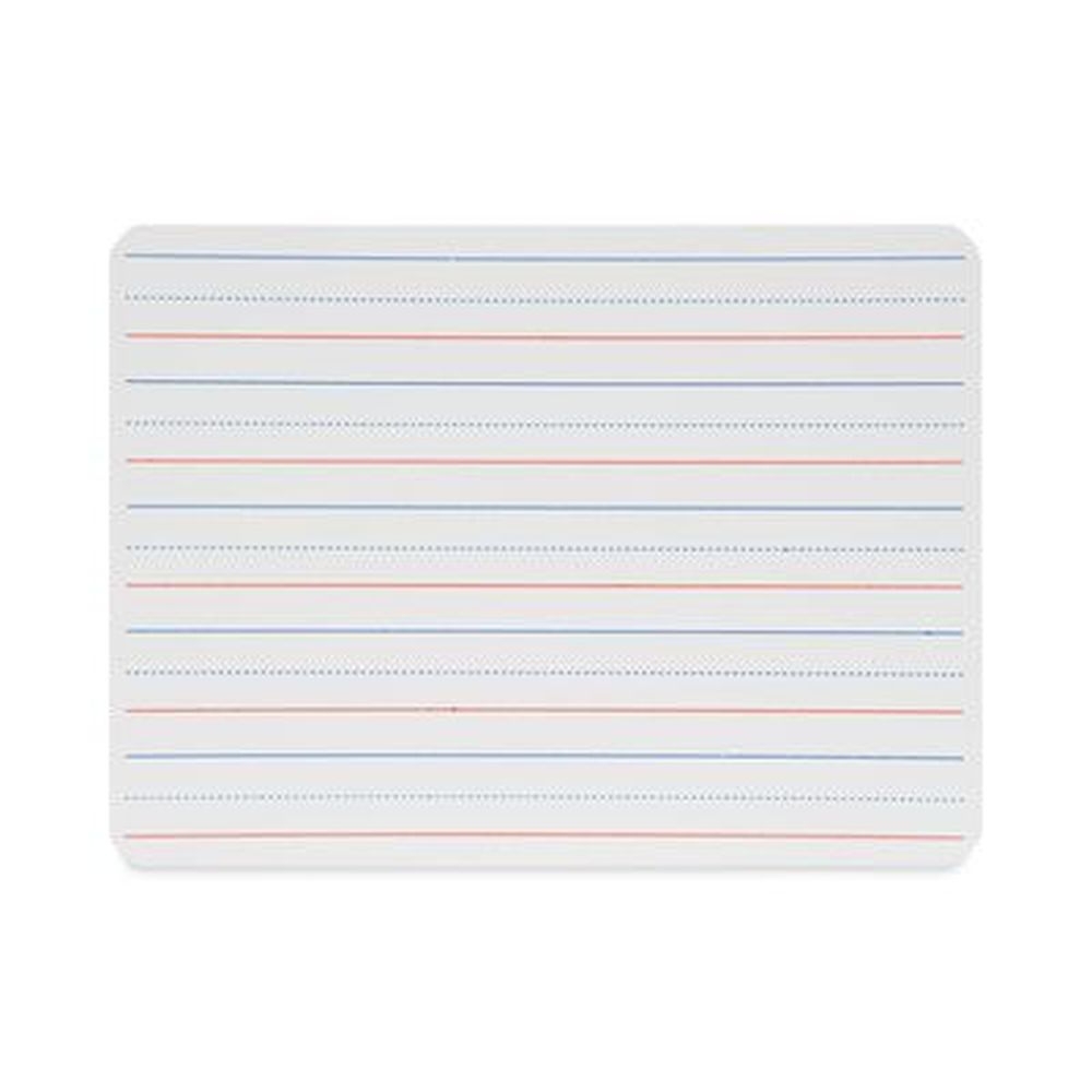 Flipside Magnetic Two-Sided Red and Blue Ruled Dry Erase Board, 12 x 9 inch -- 12 per pack