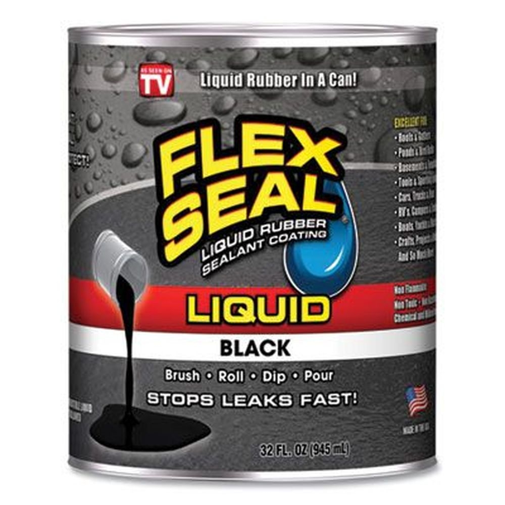 Flex Seal Black Liquid Rubber, 32 Ounce Can