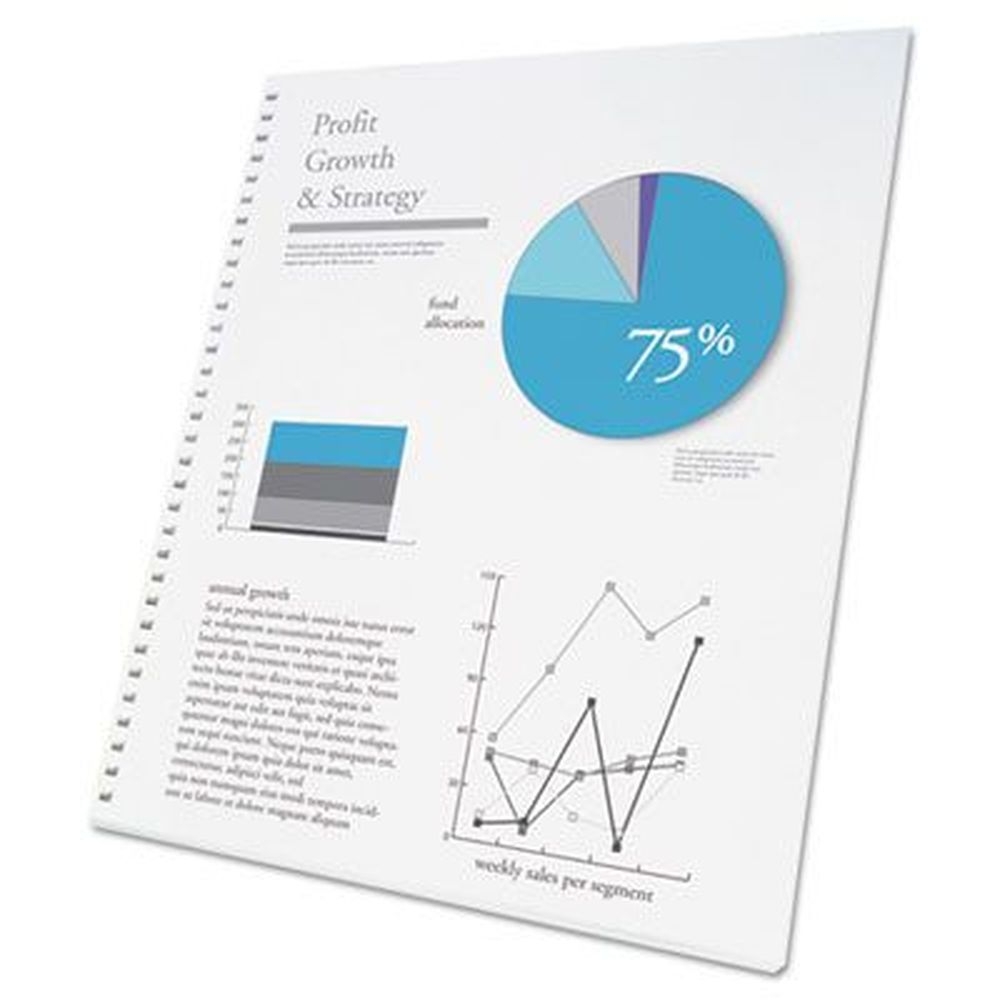 GBC White 96 Bright 32 Hole ProClick Presentation Paper, 8.5 x 11 inch -- 250 per pack