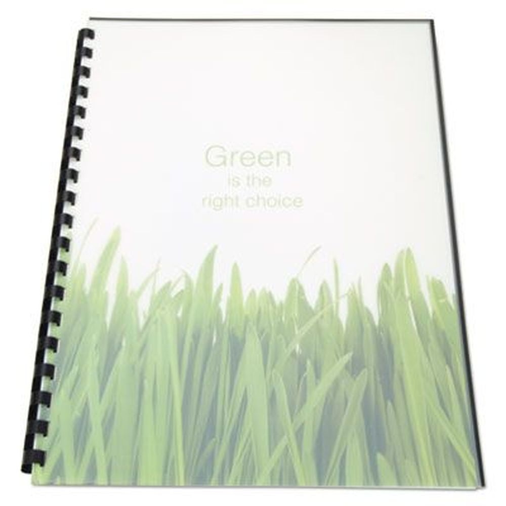 GBC Frost Unpunched 100 Percent Recycled Poly Binding Cover, 11 x 8.5 inch -- 25 per pack