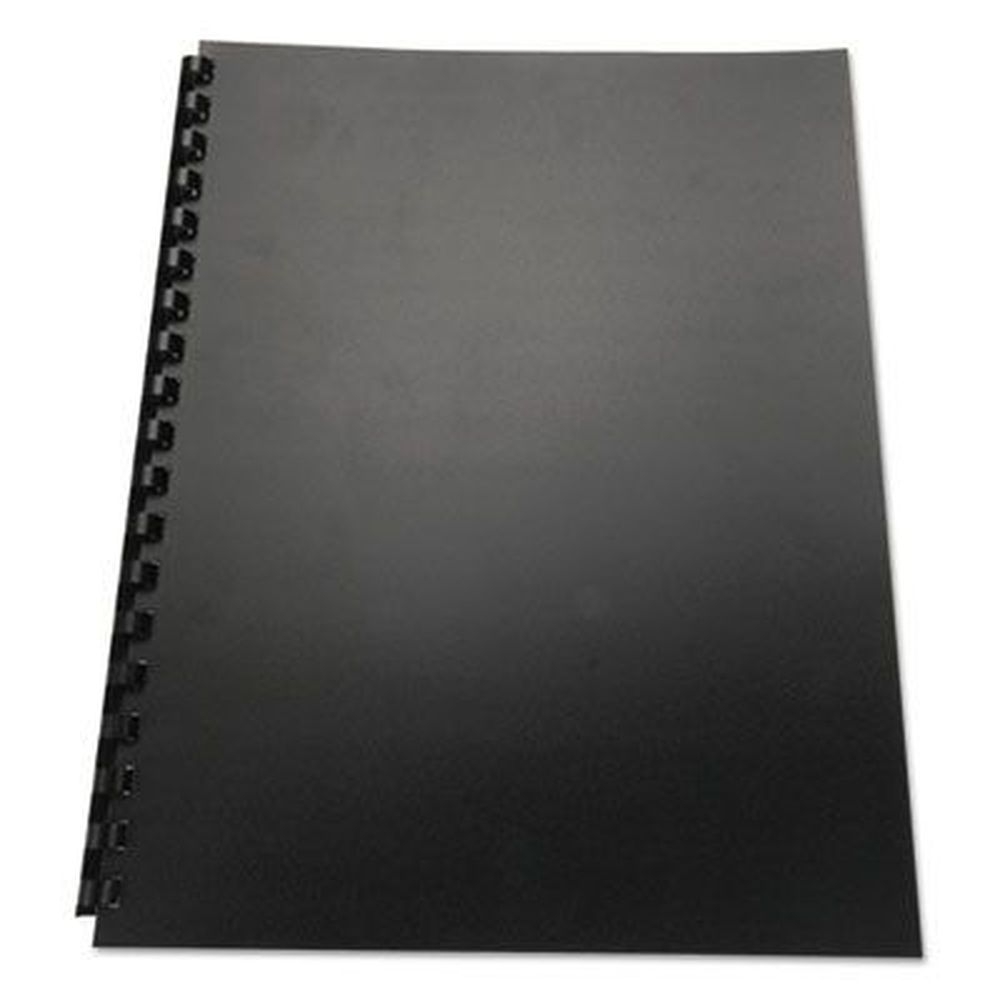 GBC Black Unpunched 100 Percent Recycled Poly Binding Cover, 11 x 8.5 inch -- 25 per pack