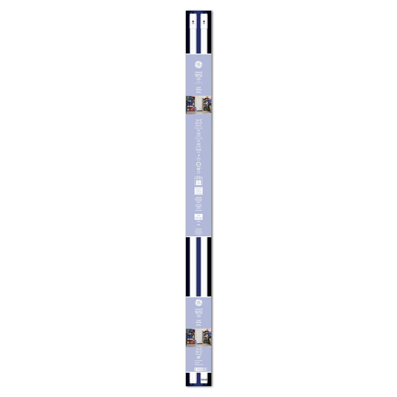 GE 40 Watts Cool White T8 LED Tube, 48 inch -- 6 per case