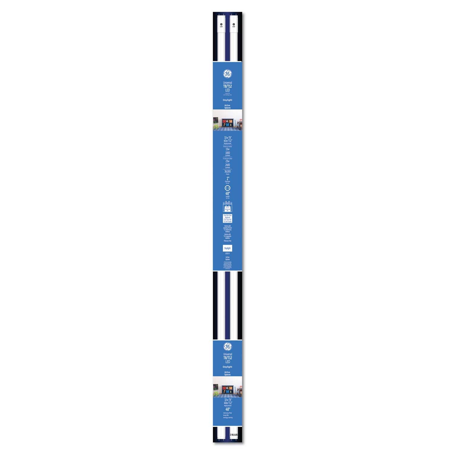 GE 40 Watts Daylight T8 LED Tube, 48 inch -- 6 per case