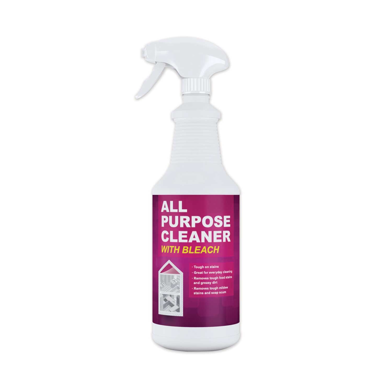 AlphaChem All Purpose Cleaner with Bleach, 32 Ounce Bottle -- 6 per case