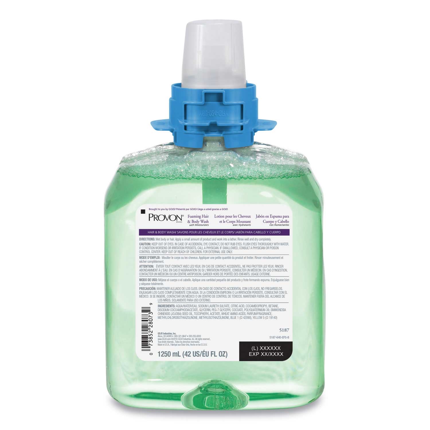 Provon Cucumber Melon Foaming Hair and Body Wash with Moisturizer, 1,250 Milliliter -- 4 per case