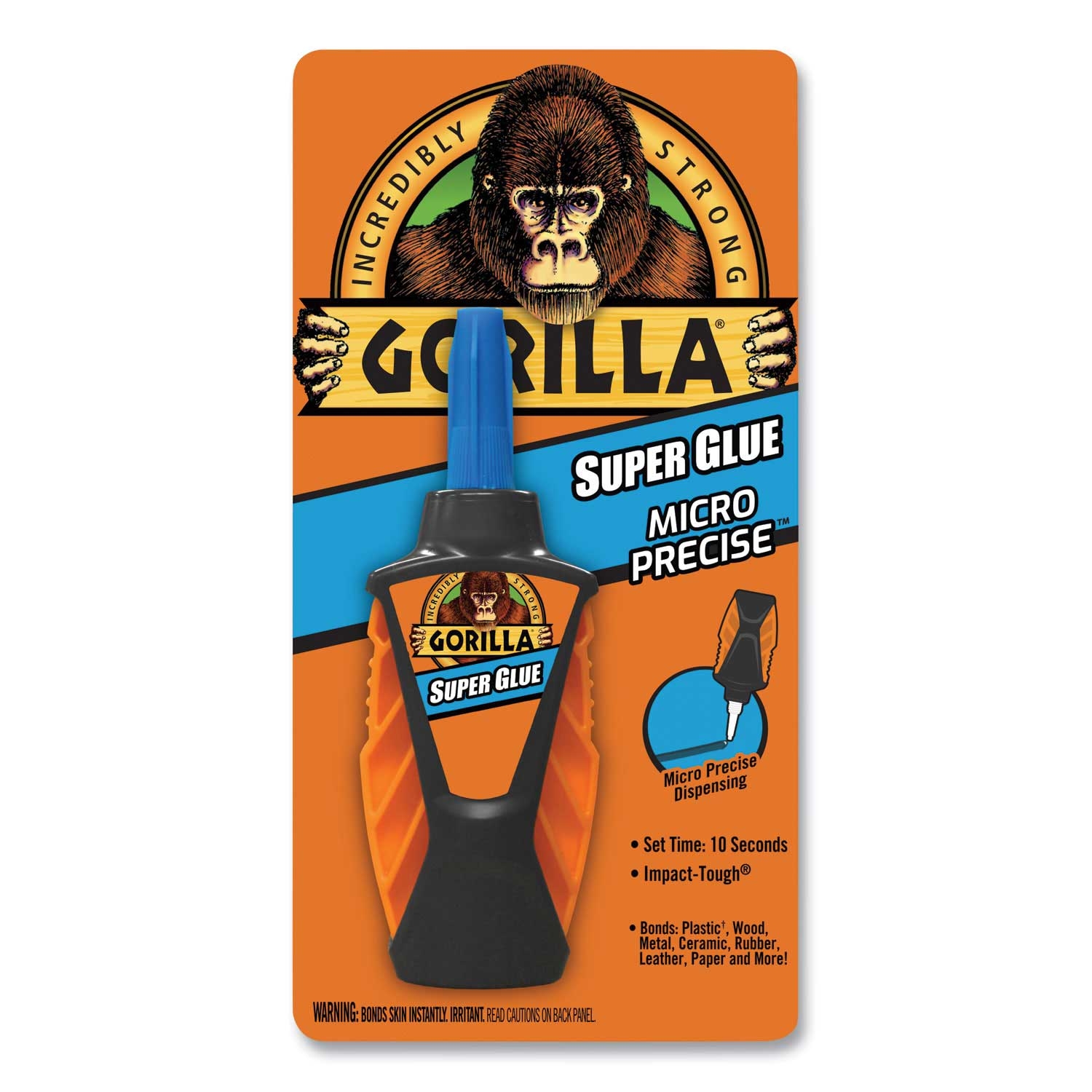 Gorilla Glue Dries Clear Super Glue Micro Precise Glue, 0.19 Ounce -- 4 per case