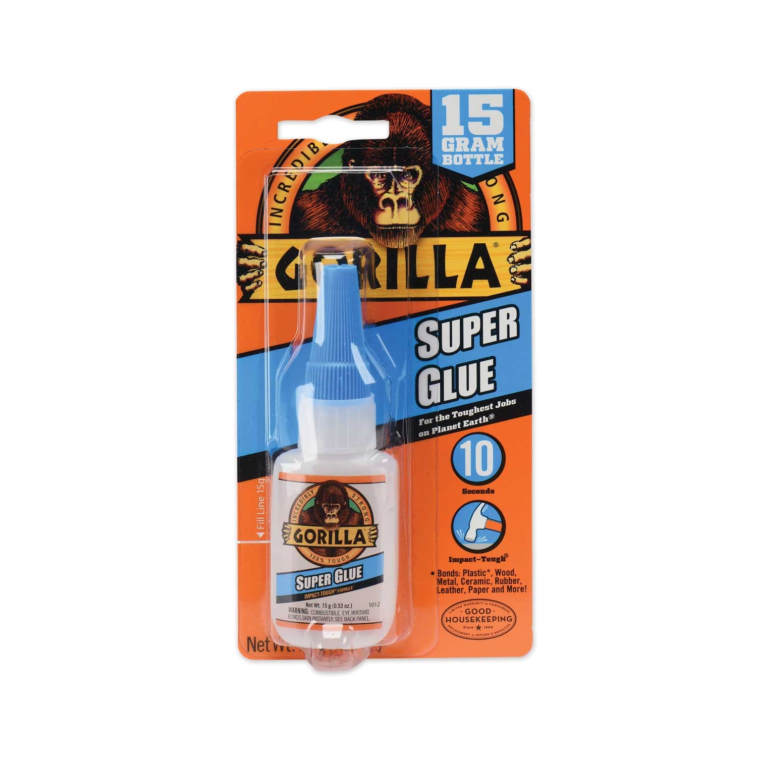 Gorilla Dries Clear Super Glue, 0.53 Ounce