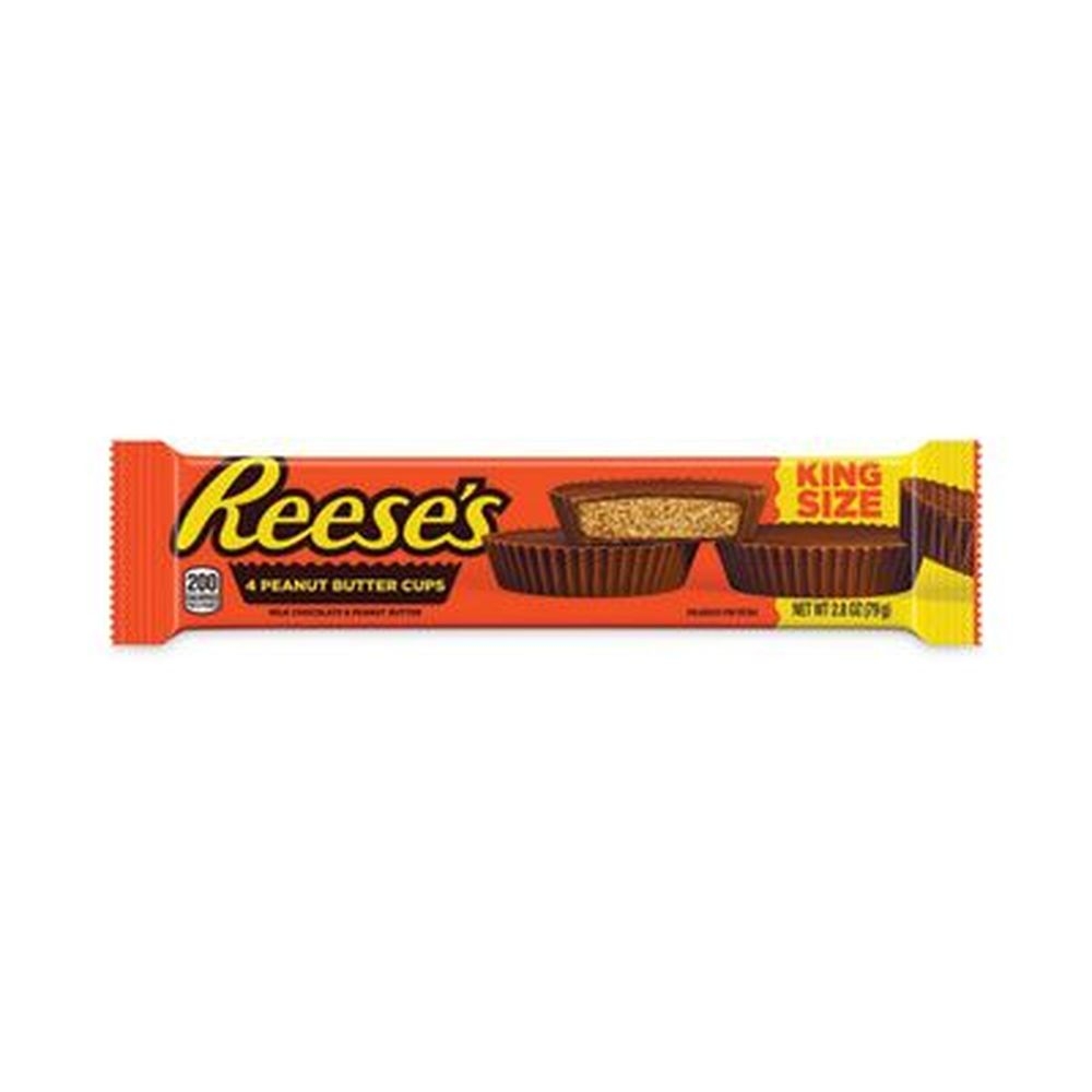 Reeses Milk Chocolate Peanut Butter Cup - King Size, 2.8 Ounce -- 24 bars per box