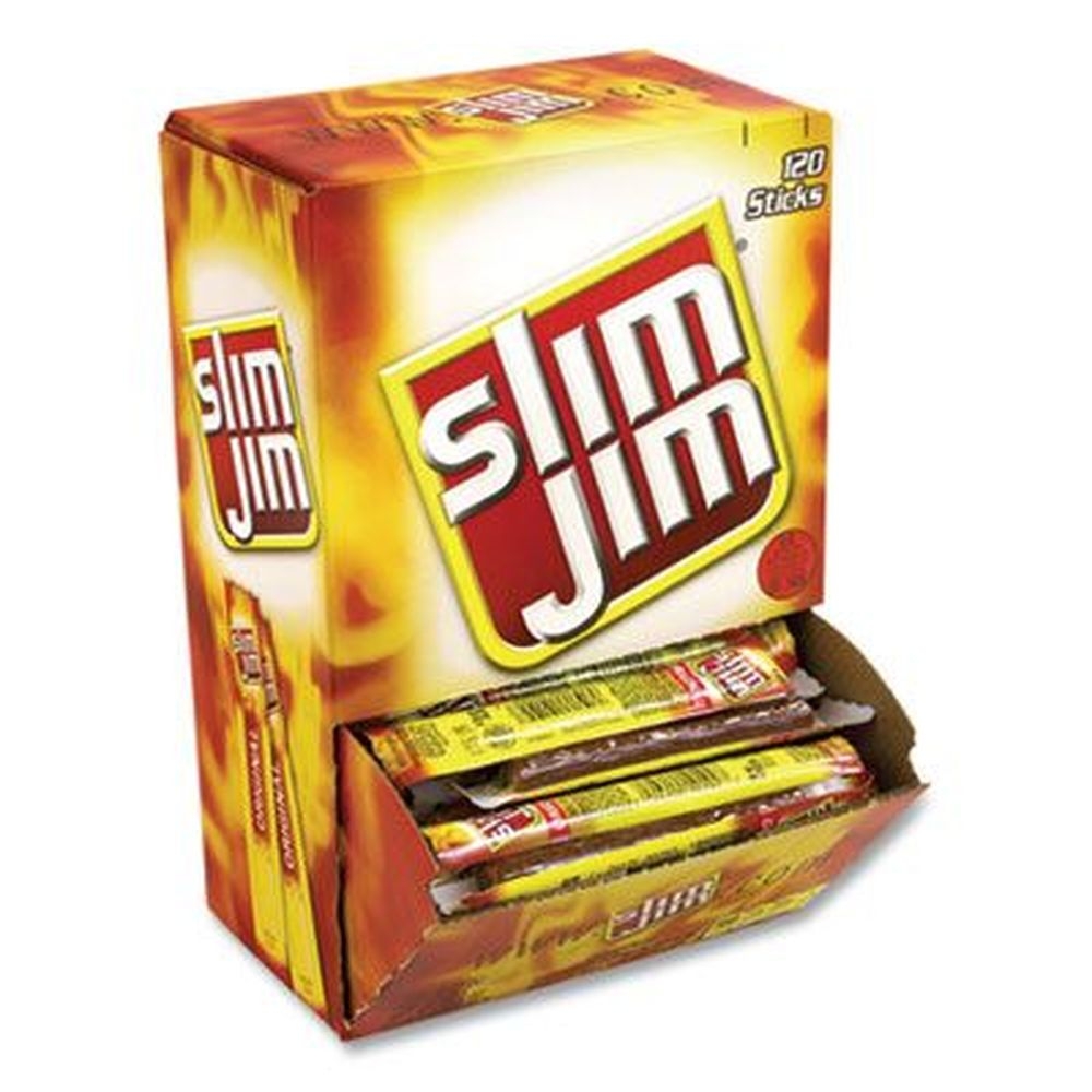 Slim Jim Original Beef Meat Sticks, 0.28 Ounce -- 120 sticks per box