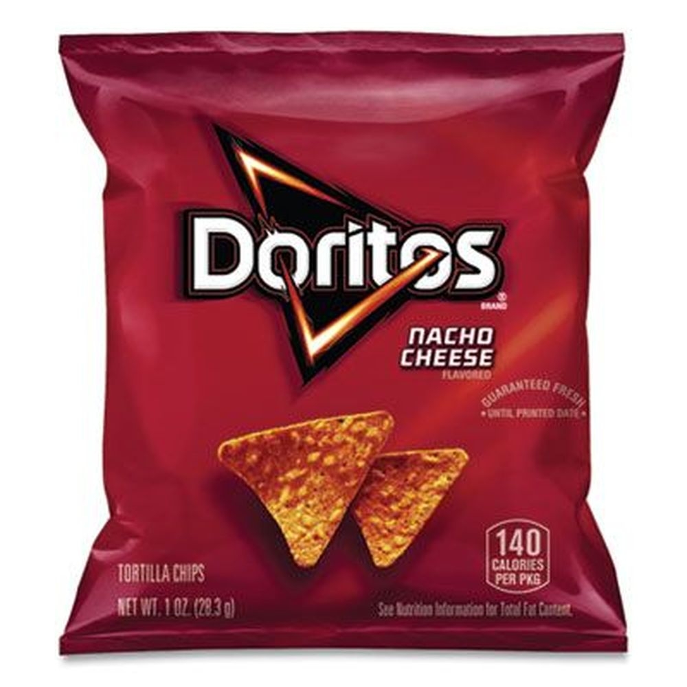 Doritos Nacho Cheese Tortilla Chips, 1 Ounce Snack Bag -- 50 per case