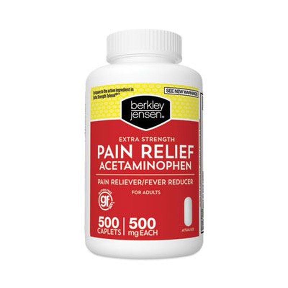 Berkley Jensen Extra Strength 500 mg Acetaminophen Tablets, 500 per Bottle