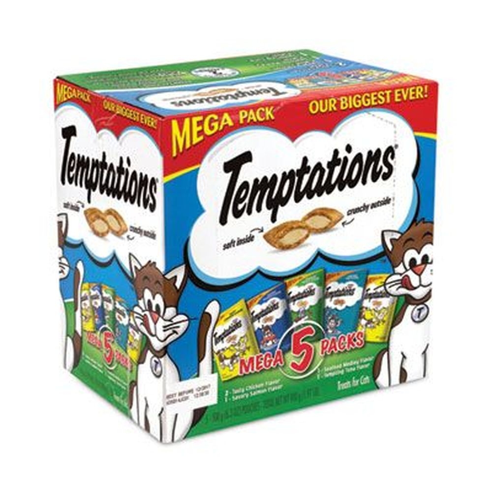 Temptations Cat Treat - Mega Pack Variety, 6.3 Ounce -- 4 per pack