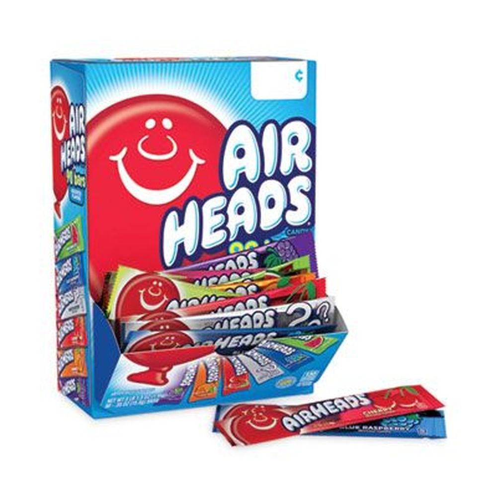 Airheads Assorted Flavors Candy, 0.55 Ounce Bar -- 90 per pack